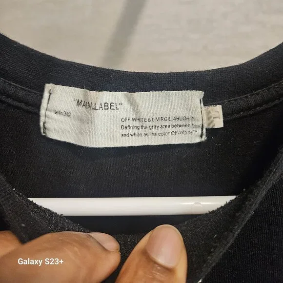 Off White Virgil Abloh 2013 Spray T Shirt L. Gently used & very clean!